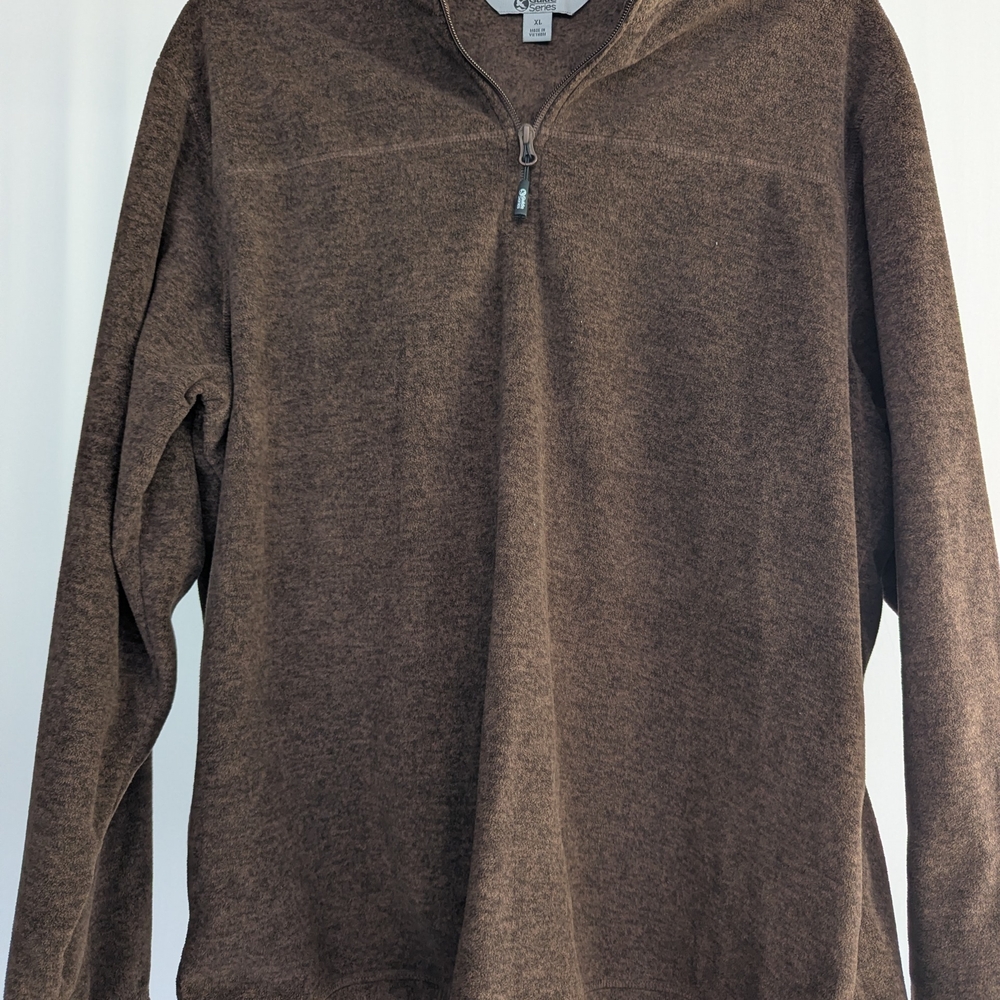 Men's Brown Zip-Up Sweater